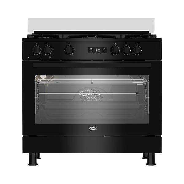 Beko Gas Cooker 5 Burners 60*90 cm Timer Digital - Black GGR 15325 FX NB