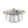 Zahran Stainless Steel Pot Size 20 cm with golden hand