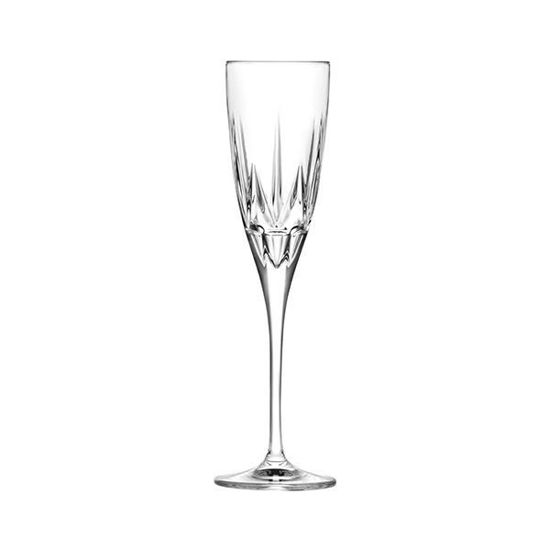 RCR Crystal Chic Water Glass cups set Flute , 6 Pieces - 150ml