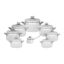 El Dahan Bombe Aluminum Sets 8 Pieces with Stainless Steel hand Size (14-30)