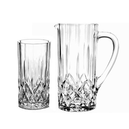 RCR Crystal Opera Water Glass Set with flask , 7 Pieces