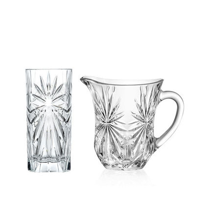 RCR Crystal Oasis Water Glass Set with flask , 7 Pieces