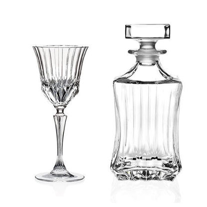 RCR Crystal Adagio Sherbet set with flask , 7 Pieces