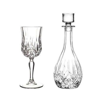 RCR Crystal Opera Sherbet set with flask , 7 Pieces