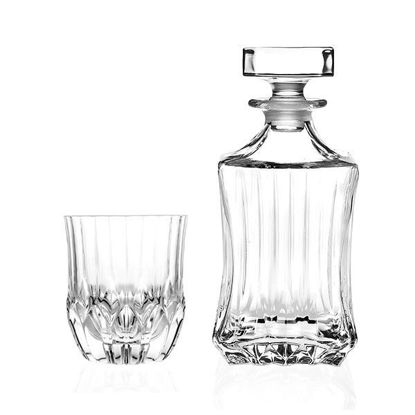 RCR Italiana Adagio Crystal Tea Glass Set with flask of , 7 Pieces