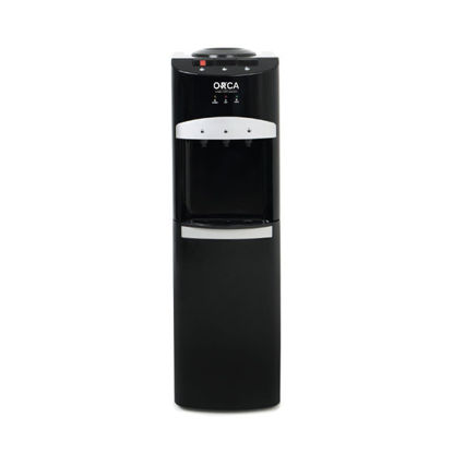 ORCA Water Dispenser Top Loading With Fridge 3 Faucets - WPWD201FGG -black