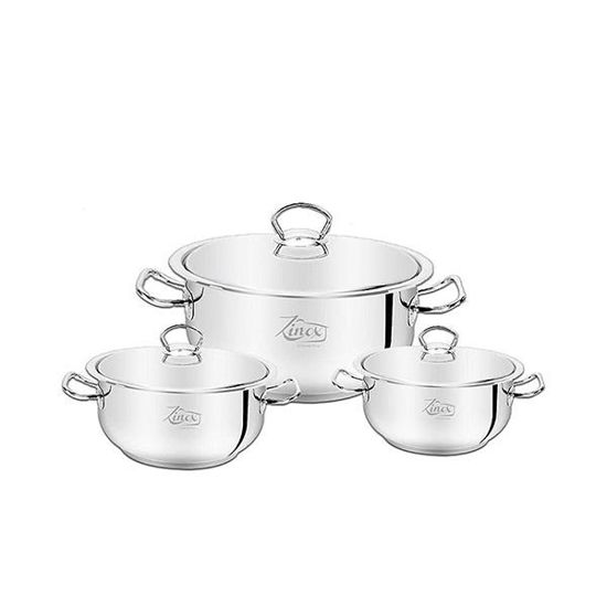 Zinox Cookware Set of 6 Pieces -Pots Size14/16/18
