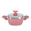 Saflon Granite cooking pot Size 28 Pink Square