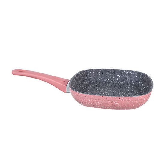Saflon Granite frying pan Size 20 Pink Square