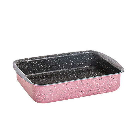 Saflon Granite rectangular oven tray Size 31 Pink