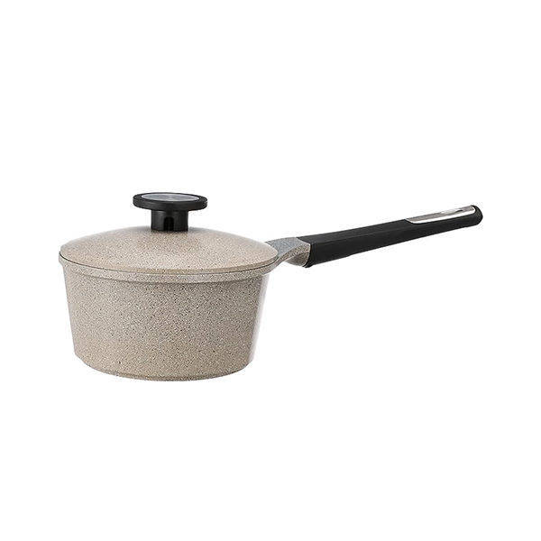 Neoflam granite Sauce Pan Size 18 Pink Beige