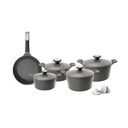 Neoflam granite cookware set 11 piece gray