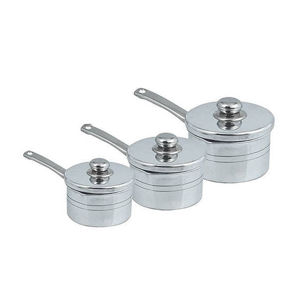 El-Zenouki Power Casserole Set With Lid - Size (12/14/16), Silver