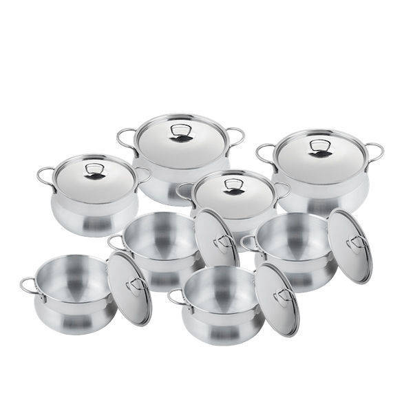 Al Ahram Aluminum Sets 8 Pieces Pompeii Wirecut Stainless cover Size (16-30)