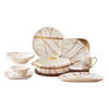 Nour Al Mostafa 35 Pieces Thermal porcelain Dinner Set White - 1922