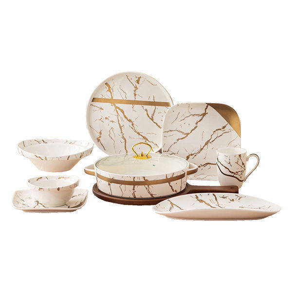 Nour Al Mostafa 35 Pieces Dinner Set White
