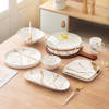 Nour Al Mostafa 35 Pieces Thermal porcelain Dinner Set White - 1922