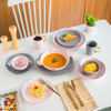 Nour Al Mostafa 31 Pieces Dinner Set Pink-Grey