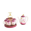 Nour Al Mostafa Thermal Porcelain Tea Set 17 Pieces - FLAMINGO Mary