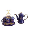 Nour Al Mostafa Thermal Porcelain Tea Set 17 Pieces - Swan Blue