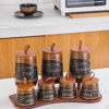 Nour Al Mostafa Spice box set 8 Pieces Black