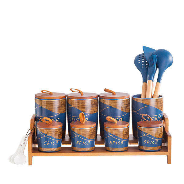 Nour Al Mostafa Spice box set 16 Pieces Blue