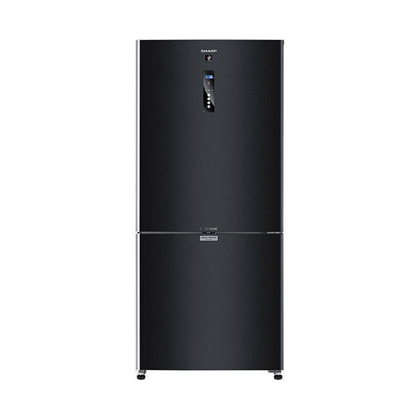 SHARP Refrigerator Inverter Digital, Bottom Freezer, No Frost 558 Liter, Black Glass SJ-GV73J(bk)