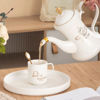 Nour Al Mostafa Thermal Porcelain Tea Set 17 Pieces - Swan White