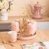 Nour Al Mostafa Thermal Porcelain Tea Set 17 Pieces - Swan Pink