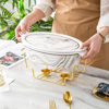 Nour Al Mostafa porcelain Oval oven tray - life is beautiful White