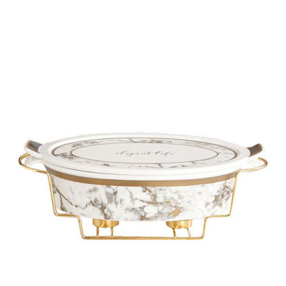 Nour Al Mostafa porcelain Oval oven tray - Elegant life White