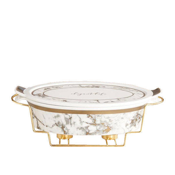 Nour Al Mostafa porcelain Oval oven tray - Elegant life White
