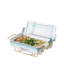 Nour Al Mostafa porcelain rectangular oven tray - happiness Multi Colors