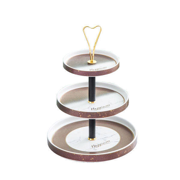 Nour Al Mostafa Cake Stand 3 Doors happiness Brown