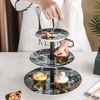 Nour Al Mostafa Cake Stand 3 Doors Marble Black*Blue