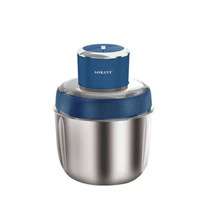 Sokany Grinder and Chopper with 3 Stainless Bowls  500 Watt 2.5 Liter Blue Sk-7030