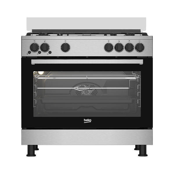 Beko Gas Cooker 5 Burners 60*90 cm Stainless Steel GGR 15115 DX NE