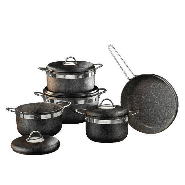 Brioni Stony Turkish Granite Cookware Set 9 Pieces - 20
