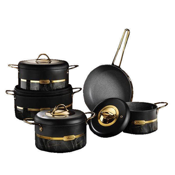 Brioni Stony Turkish Granite Cookware Set 9 Pieces - 58