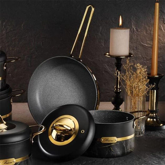 ElIraqi Company Brioni Stony Turkish Granite Cookware Set 9 Pieces 58