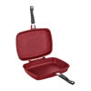 Papilla rectangular Double Grill Granite Pan Size 34 Red