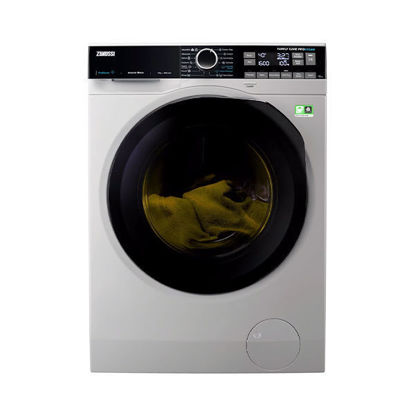 Zanussi 10kg family care prosteam front load washing machine 1600 rpm - silver & black door ZW8F1168MS