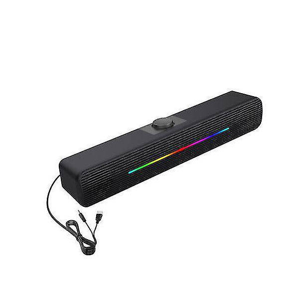 Led Usb 3.5mm Wired Sound Bar Computer Stereo Speakers For Pc Desktop Laptop -GT-317