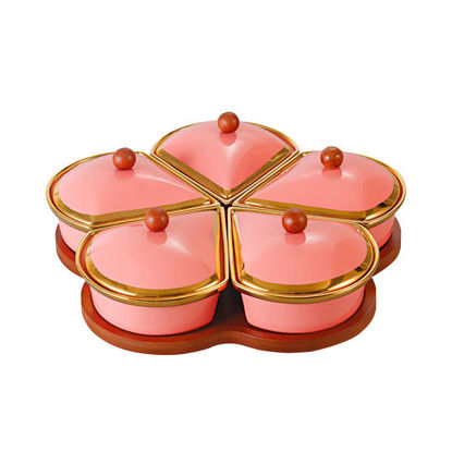 Shiyala Thessaly Elandalos 4 pieces with the lid Porcelain, pink