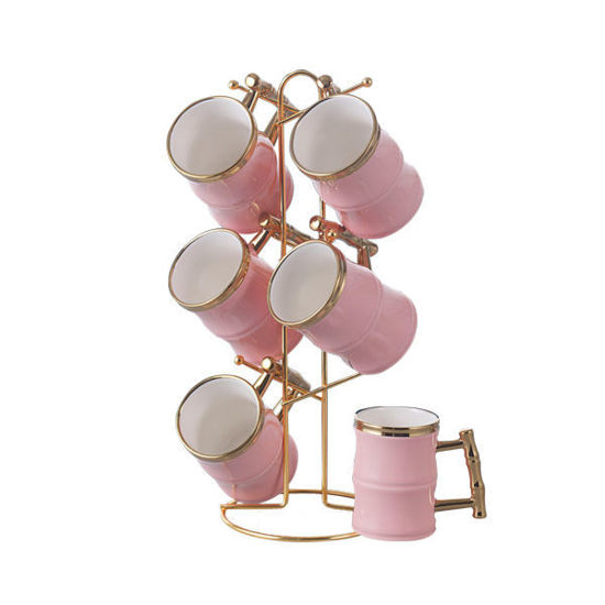 Elandalos mug set pink with stand gold