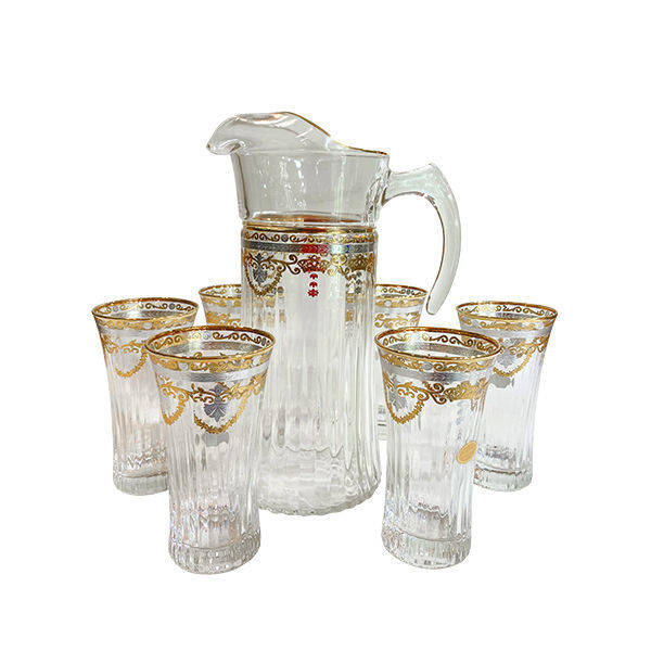 Luminarc Water Glass 7 Pieces CARAT Dekala Gold