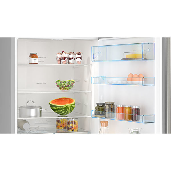 ثلاجة بوش 505 لتر كومبى ديجيتال سلفر موديل KGN56CI30U Bosch free standing fridge freezer no frost 505L Silver Model KGN56CI30U