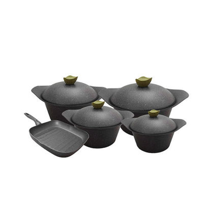 Al Ahram granite cookware set Korean CIAO 9 pieces Grey