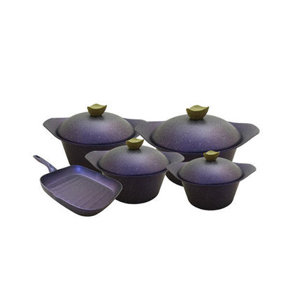 Al Ahram granite cookware set Korean CIAO 9 pieces Purple