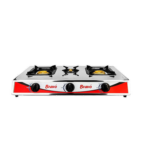 Bravo Gas Stove 2.5 burners Stainless Steel